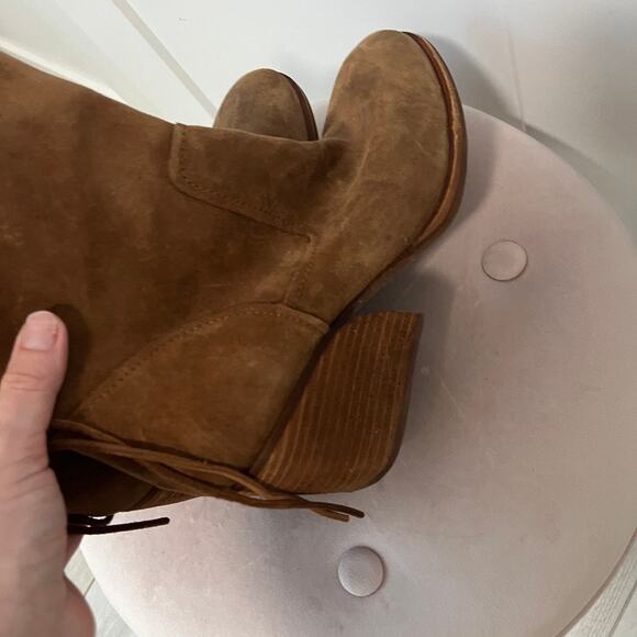 Kork-Ease Brown Leather Heeled Ankle Booties Size 11 - Picture 8 of 8